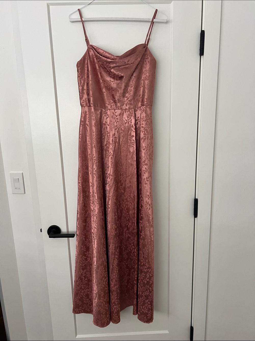 DB Studio Rose Blush Satin Maxi Dress